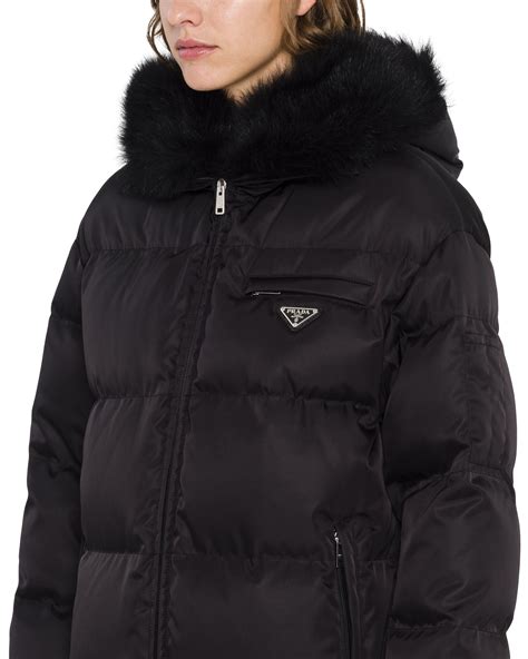 black jacket prada|prada re nylon puffer jacket.